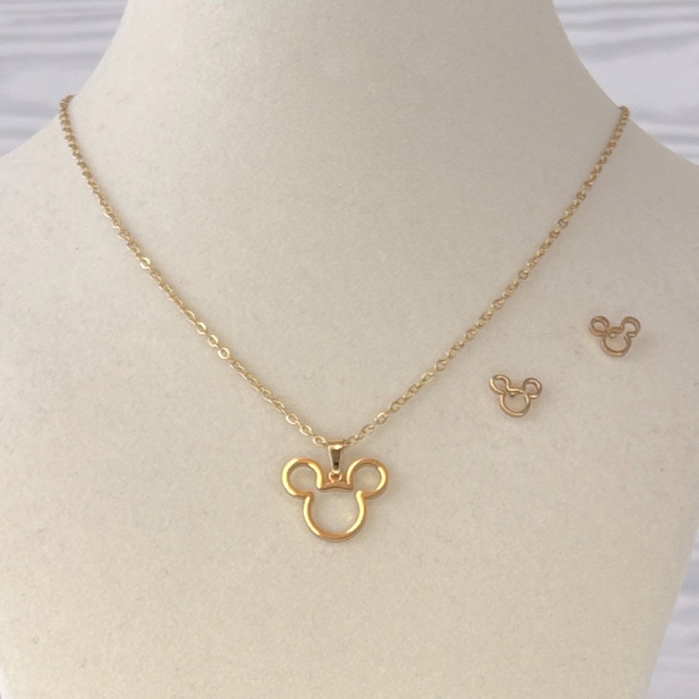 Mickey‎ Mouse Stainless Steel Necklace and Earring Set